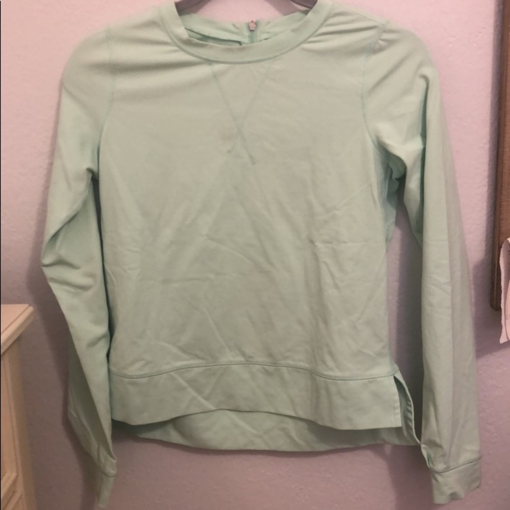 Lululemon crew neck with zipper in back